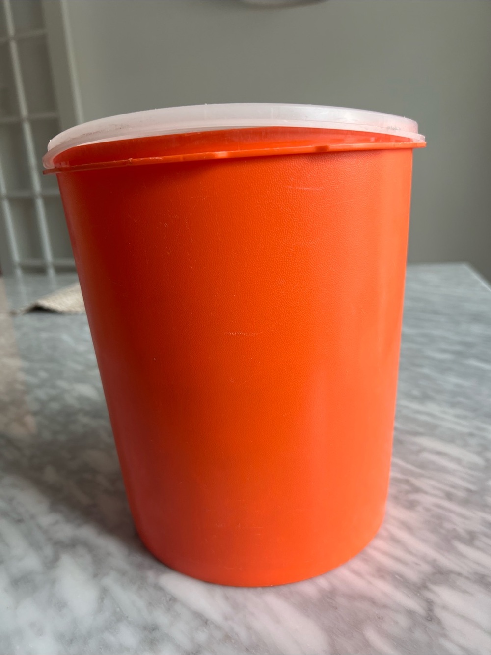 Vintage Tupperware Orange Storage Canister with Pink Lid - Picture 2 of 7